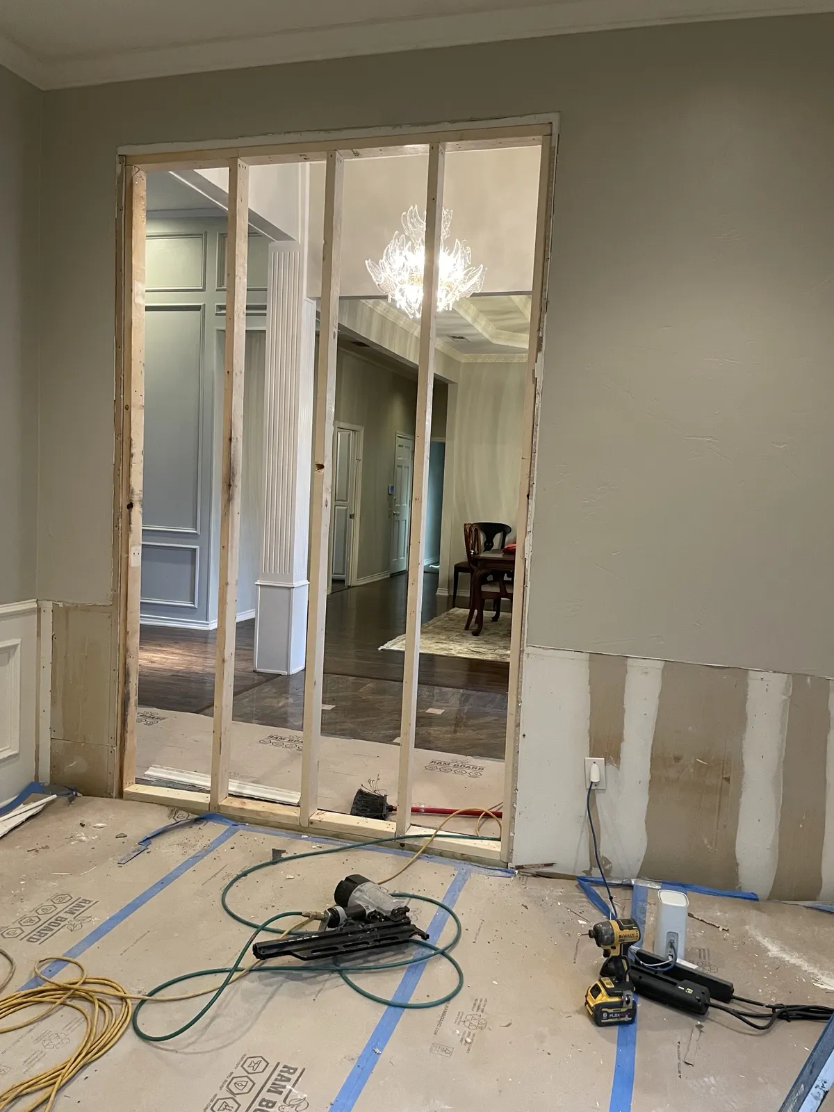 Demo: old room entrance doors removed
