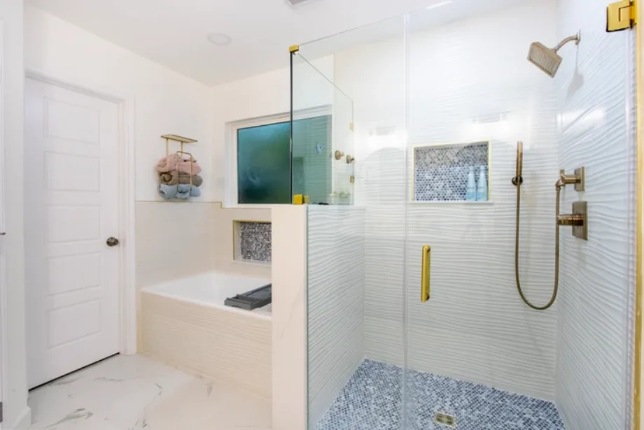 After: bathroom walk in shower