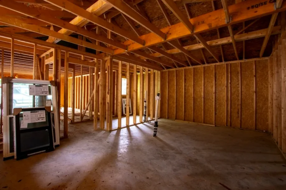 Framing: new interior walls and windows