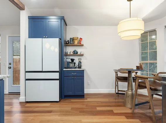 After: coffee bar and breakfast nook