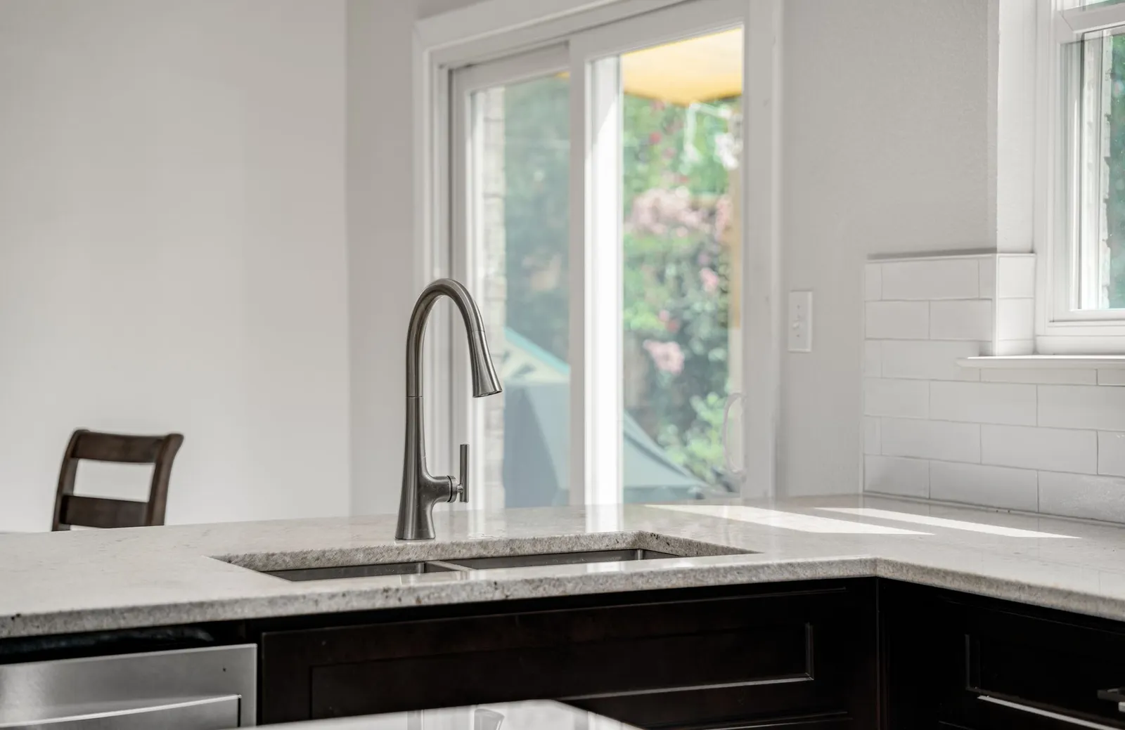 After: faucet and sliding door