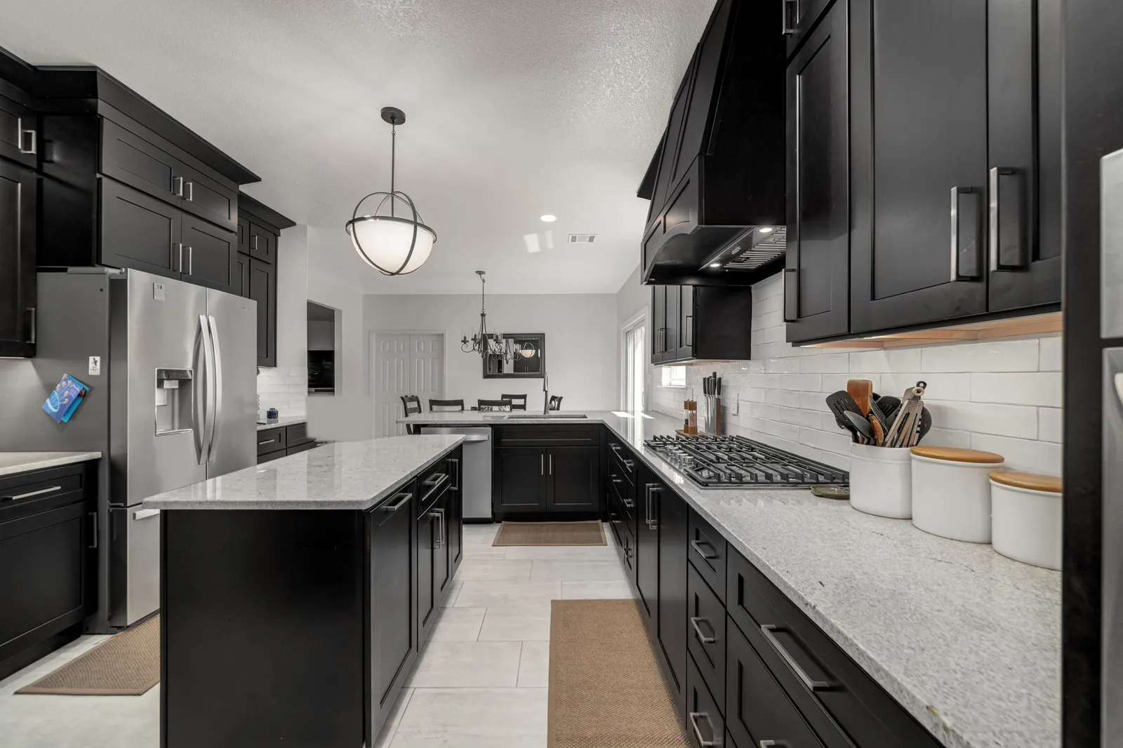 After: galley view island and peninsula