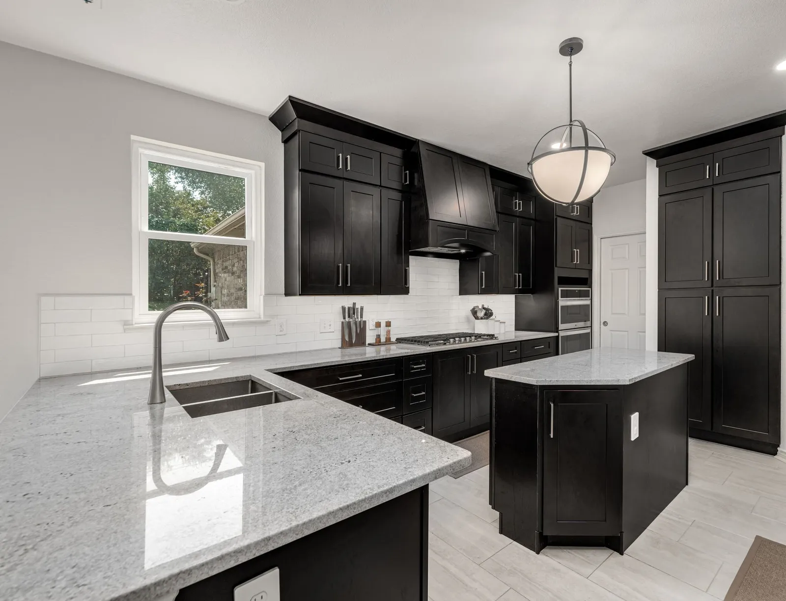 After: kitchen overview island and sink