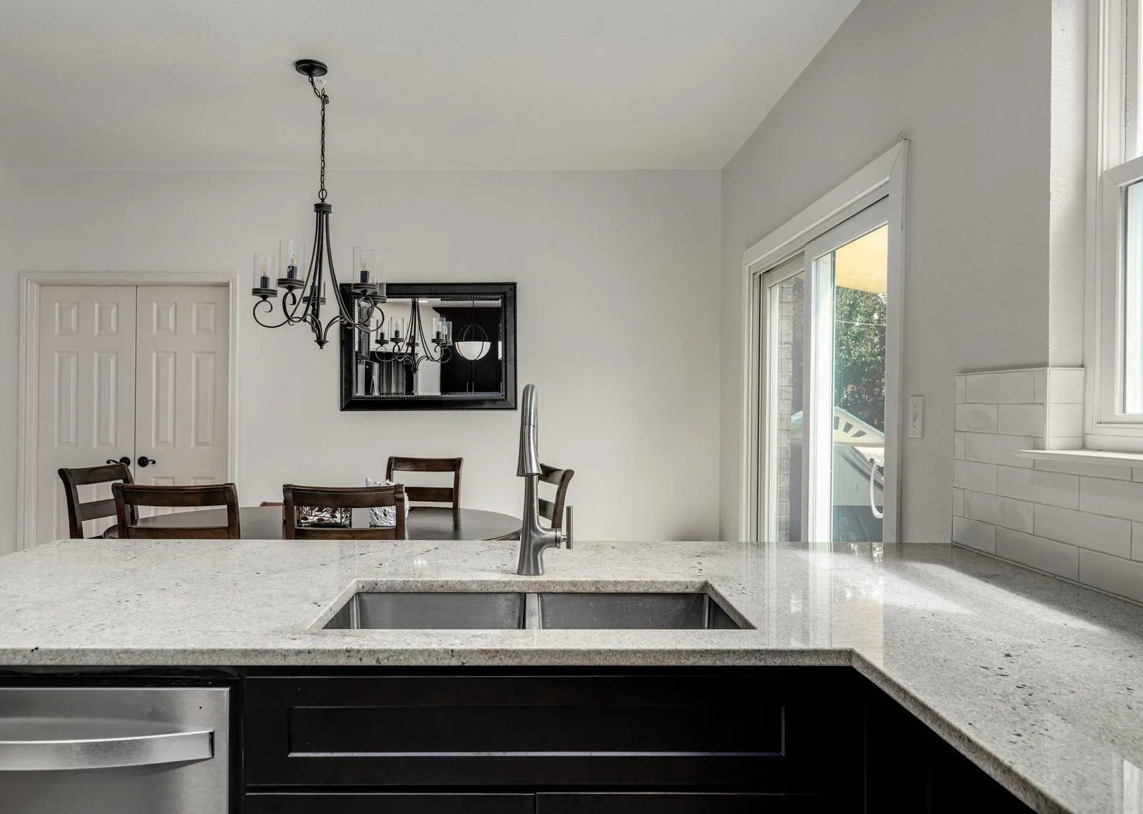 After: undermount sink and peninsula