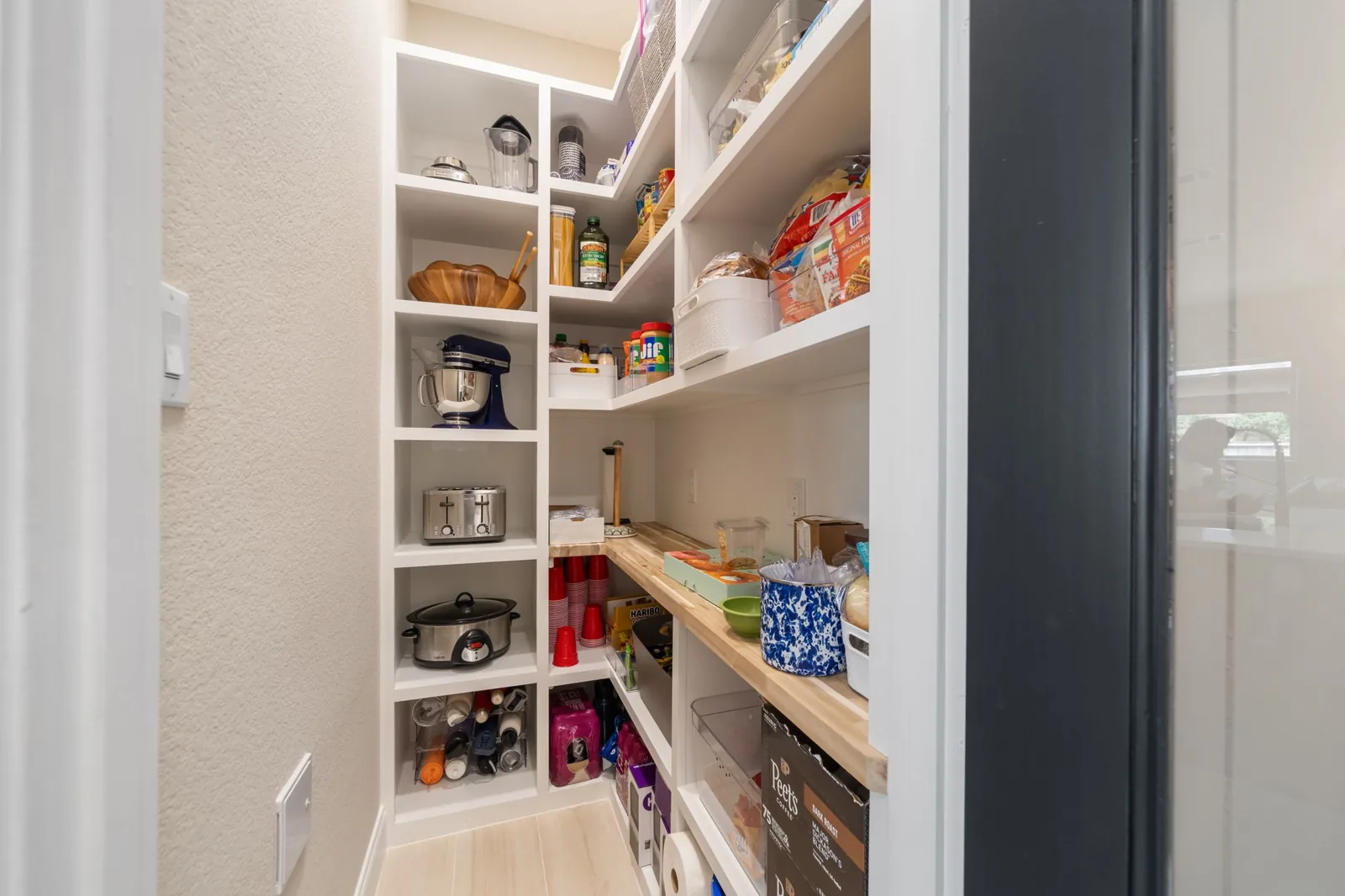 After: pantry shelving