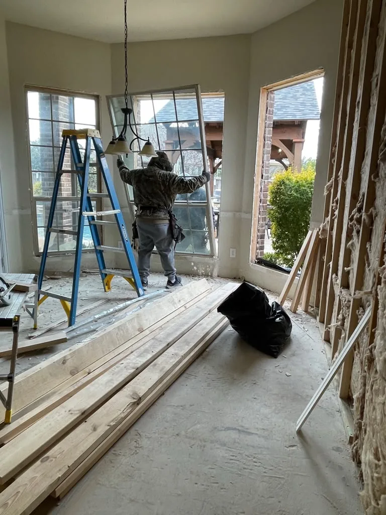 During: replacing breakfast nook windows