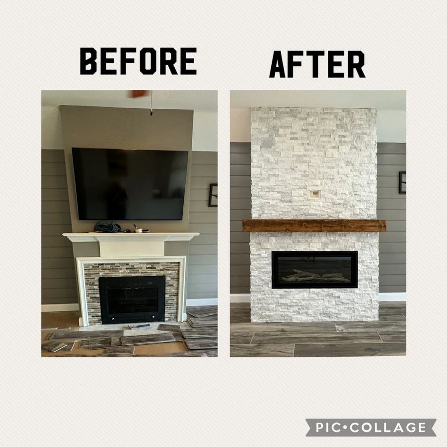 Krista Oppenhuizen project &mdash; fireplace remodel